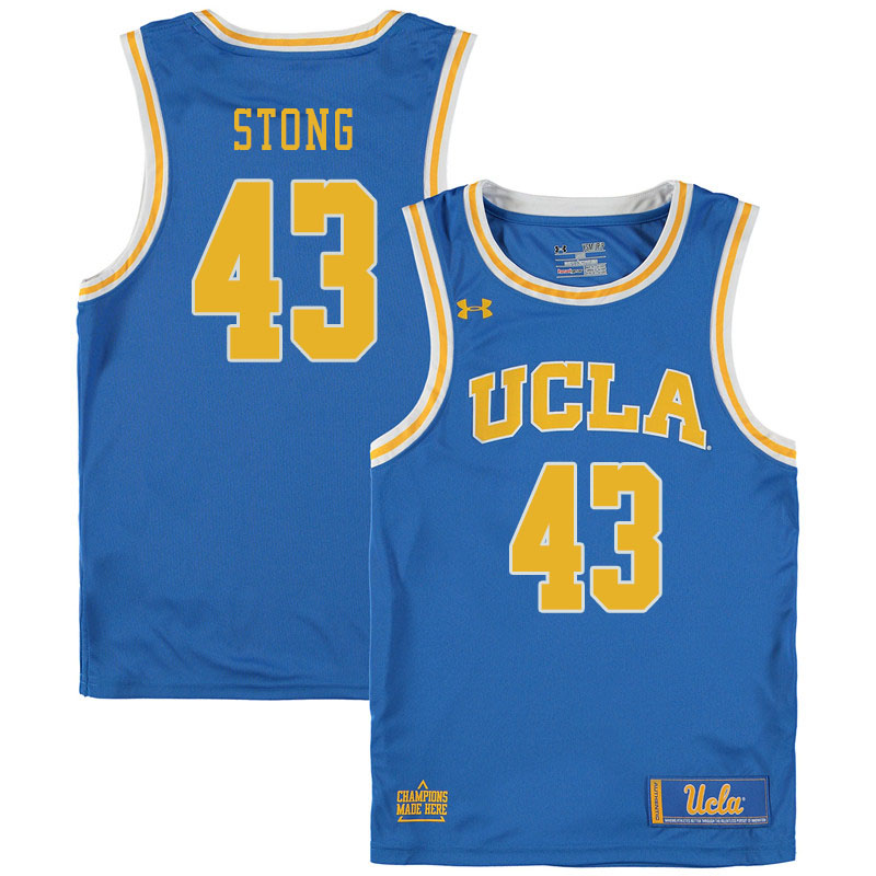 Men #43 Russell Stong UCLA Bruins College Basketball Jerseys Sale-Blue